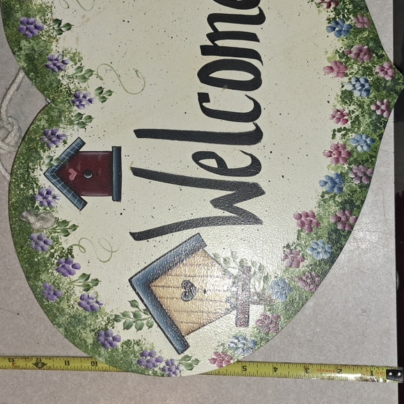 Home decor, wall art. Wooden Welcome sign. Like new! - Picture 3 of 4